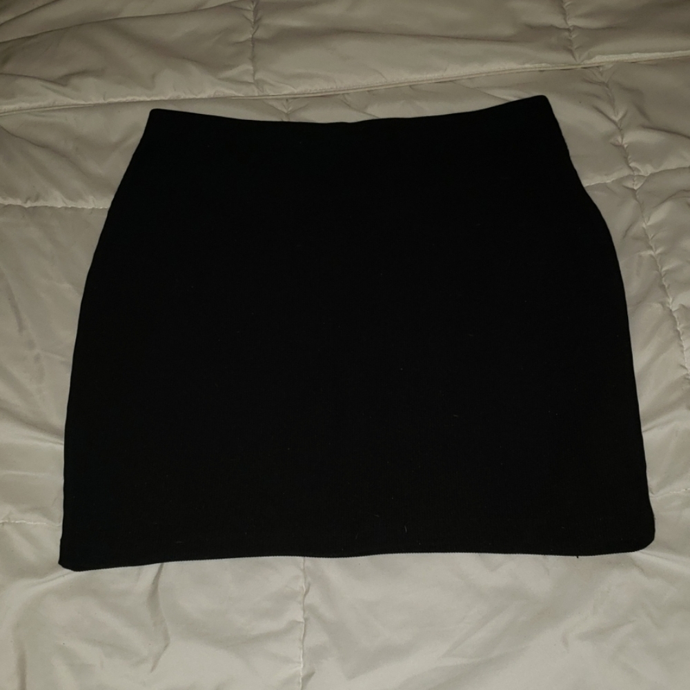 Black mini skirt